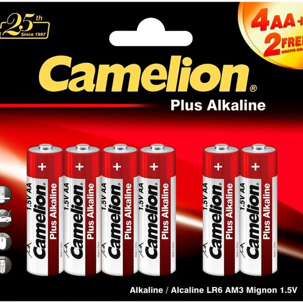 Батарейки Camelion Plus Alkaline 4+2 LR6 1.5В