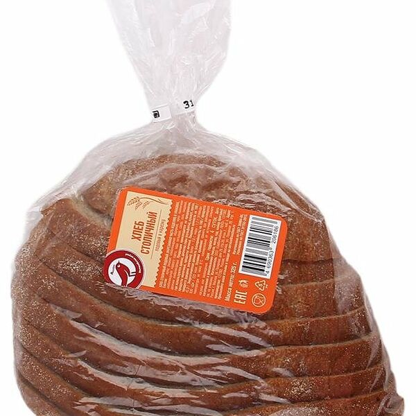 Хлеб Ашан Красная птица Столичный в нарезке