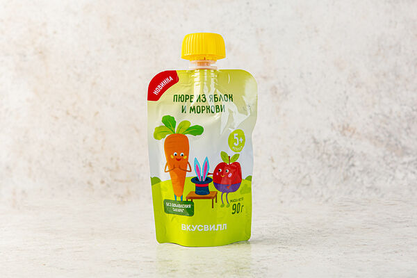 Пюре из яблок и моркови