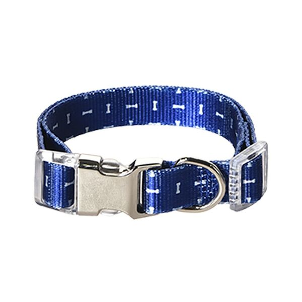Ошейник для собак FOXIE Bones S 1,5х30-45см синий