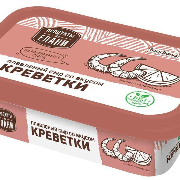 Сыр плавленый Продукты из Елани со вкусом креветки 50%