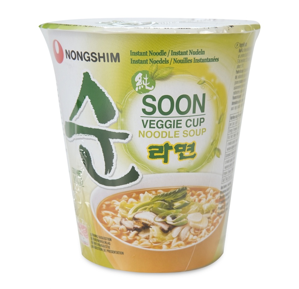 

Лапша быстрого приготовления Nongshim Сун Вегги овощная, стакан, 67 г