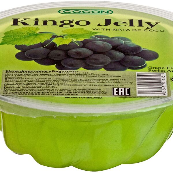 Желе Cocon виноград с кусочками фруктов 420 г