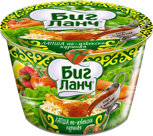 

Лапша Биг Ланч по-узбекски куриная 90 г