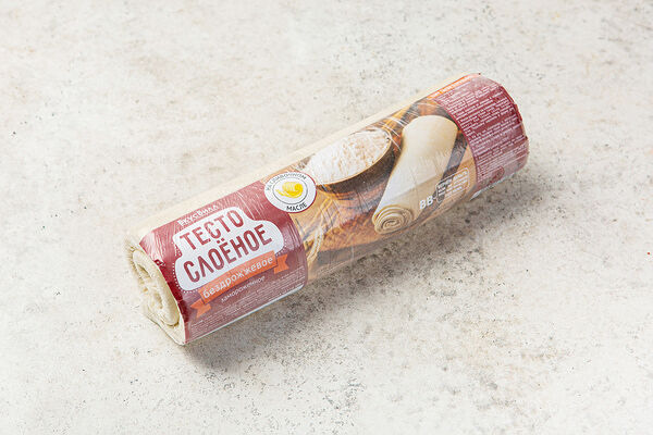 Тесто слоеное бездрожжевое на слив. масле, 500 г(Продукт замороженный)