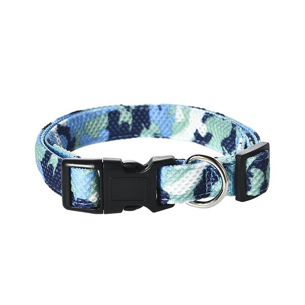 Ошейник для собак FOXIE Camo M 1,9x35-50см голубой