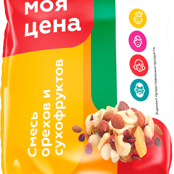 Моя цена Смесь ореховая с изюмом жареная