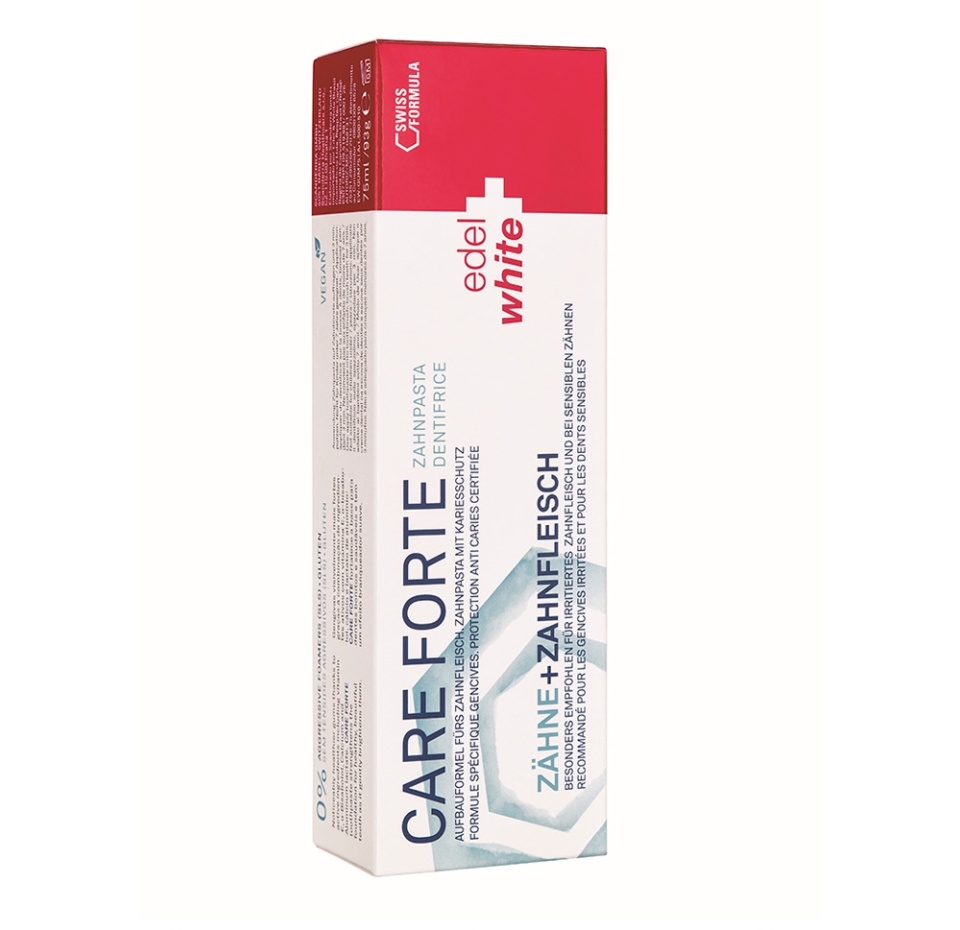 

Зубная паста edel+white Care forte Teeth+Gums (Защита зубов и десен) Scanderra Gmbh 75 мл, Швейцария