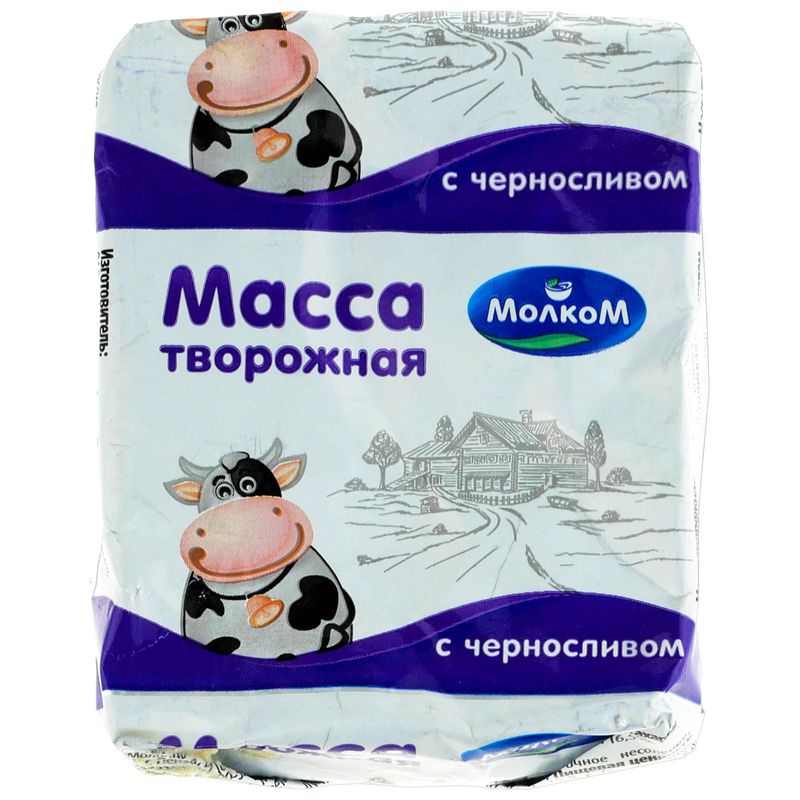 

Масса творожная МолкоМ с черносливом 16,5% 250г