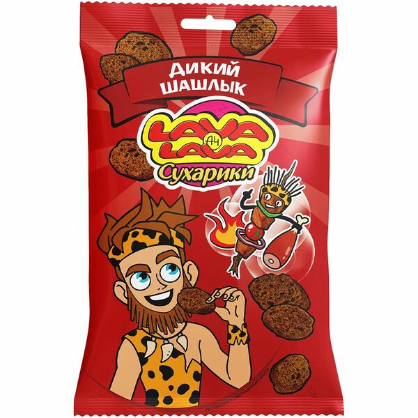 Сухарики ржаные Lava Lava Дикий шашлык