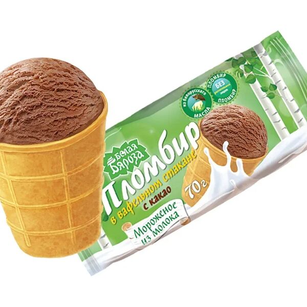 Мороженое Белая бяроза пломбир шоколадный