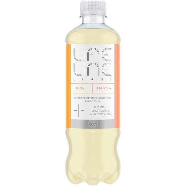 Напиток Lifeline Focus Light со вкусом персика и юзу негазированный