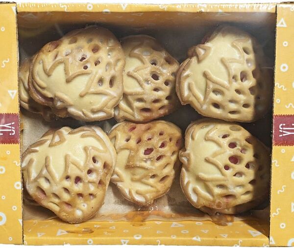 Печенье Berner со сливочно-малиновым вкусом в сахарной глазури 475г