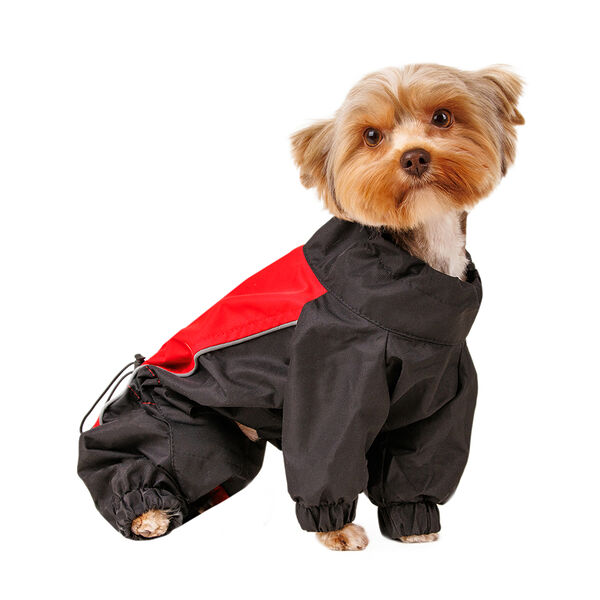 Комбинезон теплый Мопс девочка красный