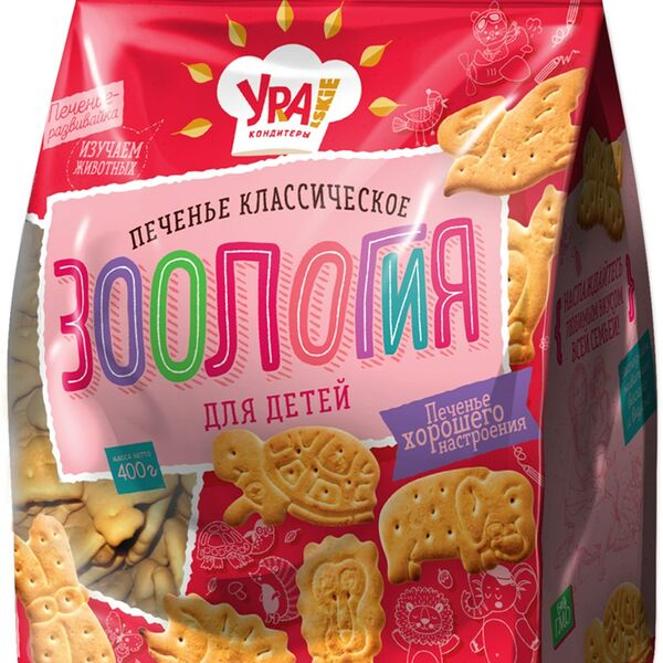 Печенье Уральские кондитеры Зоология для детей классическое
