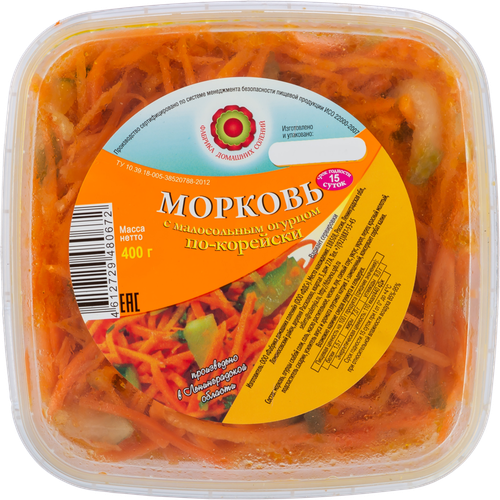 

Морковь ФДС По-корейски, с малосольным огурцом, 400г