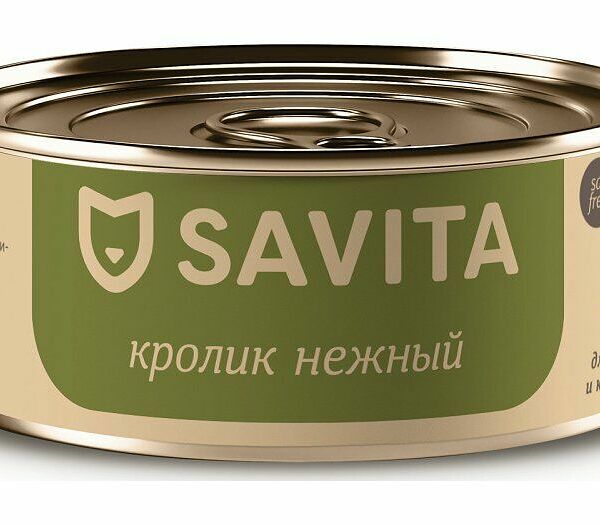 Консервы для котят и кошек Savita Нежный кролик