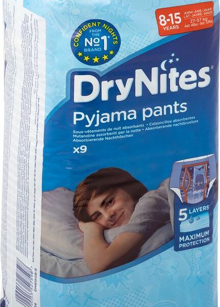 Трусики-подгузники Huggies DryNites (27-57 кг) для мальчиков, 9 шт.