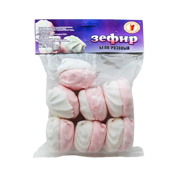 Зефир Конфетки-Бараночки Бело-розовый 300 г