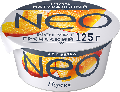 Йогурт Neo Греческий с персиком 1.7% 125г