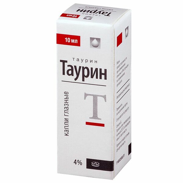 Таурин капли глазные 4% 10 мл