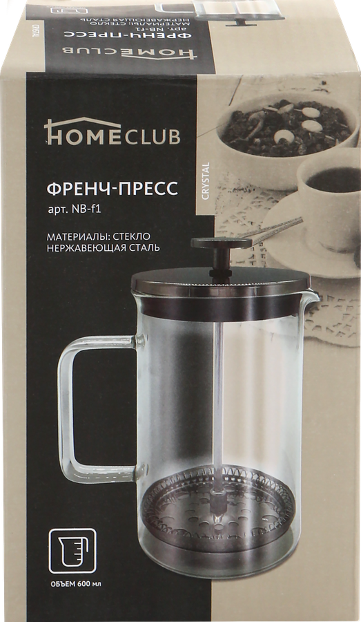 

Френч-пресс HOMECLUB Crystal