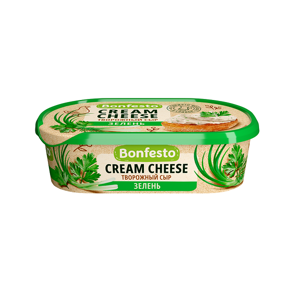 Сыр творожный Кремчиз Зелень 65% 140г Bonfesto