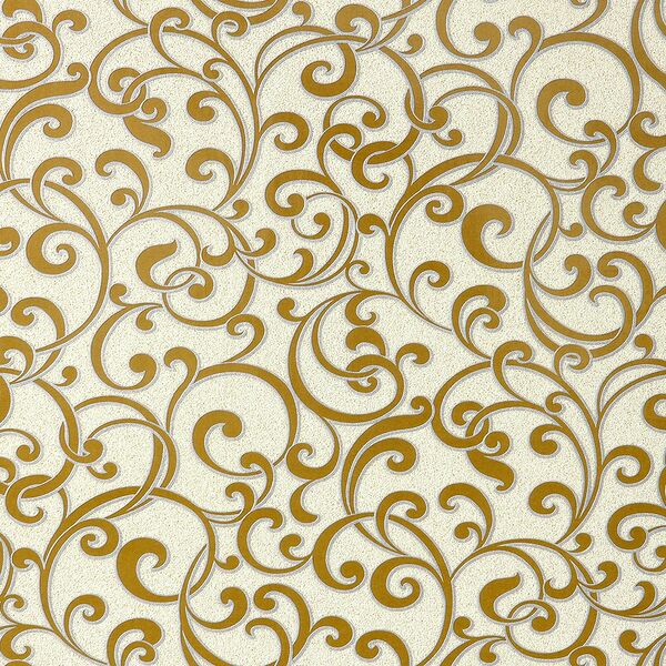 Обои VERNISSAGE Вензеля, вспененный винил на бумажной основе, зеленый, 0,53х10,05м