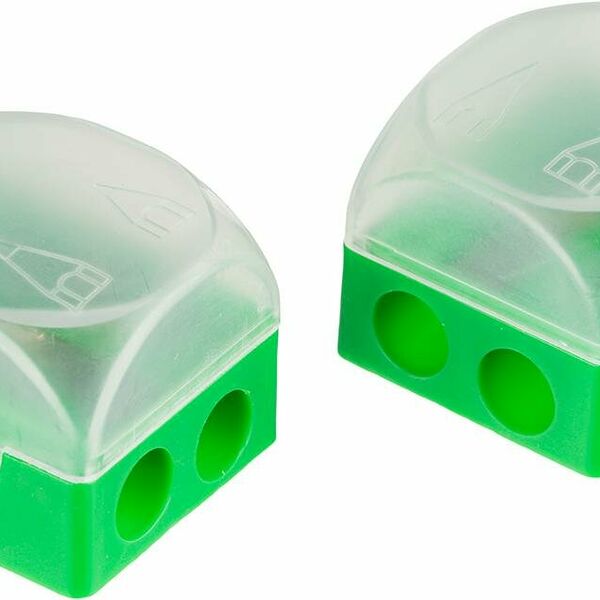 Точилка Attache на 2 отв. с контейнером, цв.зеленый, (138709) 2 шт.