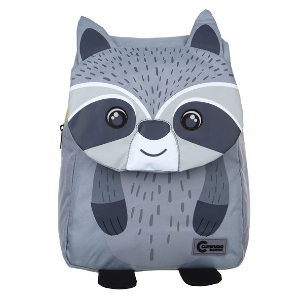 Рюкзак мини в форме енота, 34х27х11см, 1 отделение на молнии, клапан на липучке, пэ