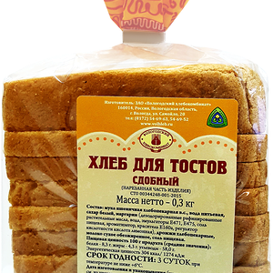 Хлеб сдобный ХК ВОЛОГОДСКИЙ для тостов, 300г