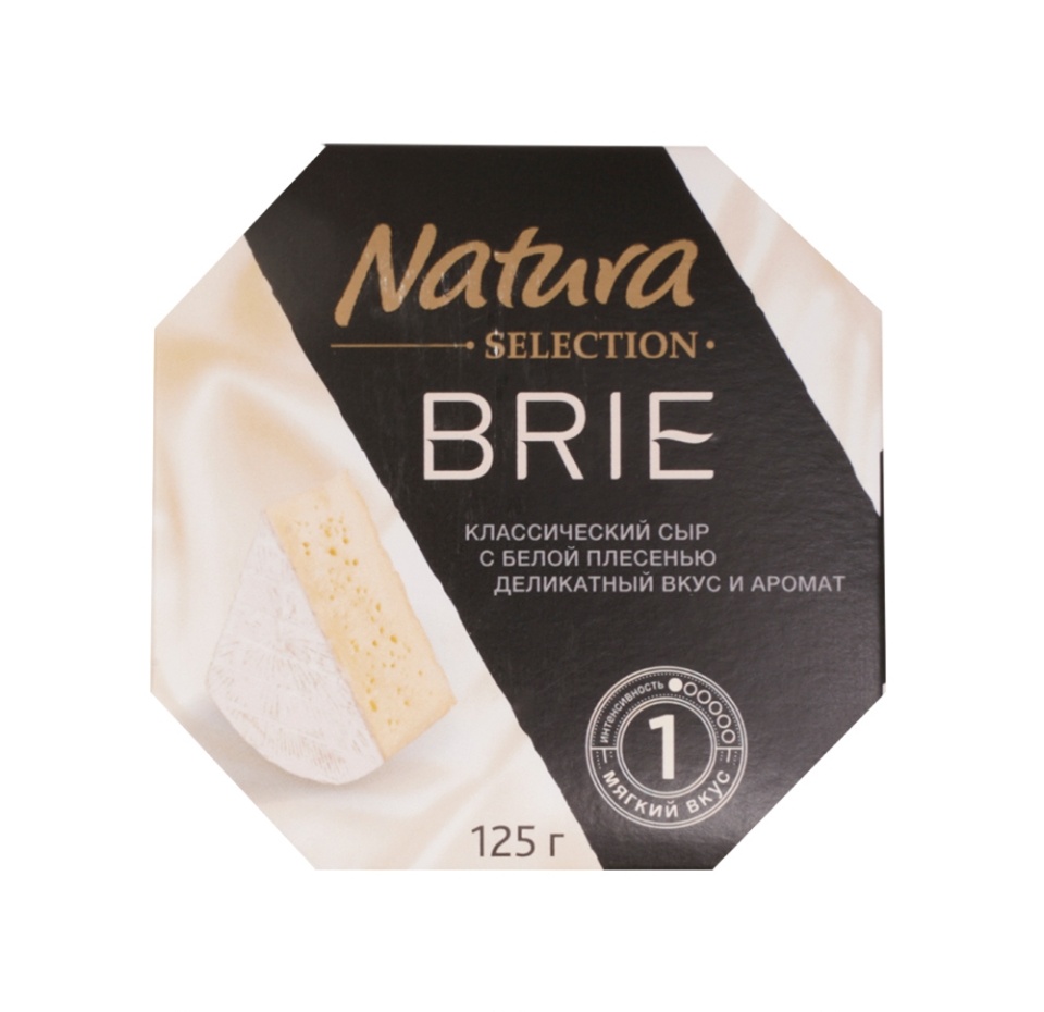 

Сыр бри Natura Selection с белой плесенью 60% БЗМЖ 125 г