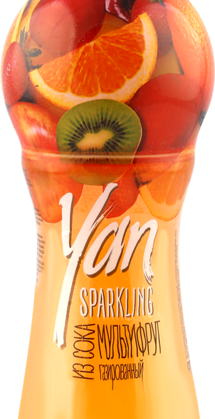 Напиток сокосодержащий YAN Sparkling мультифруктовый газированный, 0.47 л