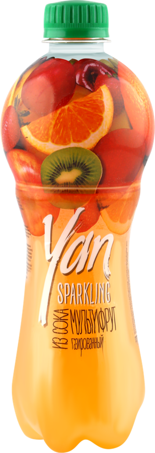 

Напиток сокосодержащий YAN Sparkling мультифруктовый газированный, 0.47 л