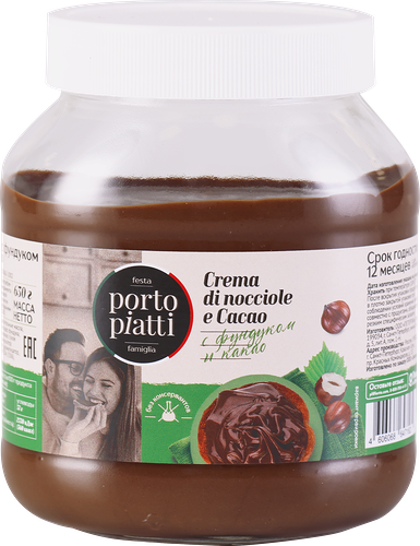Паста PORTO PIATTI с фундуком и какао