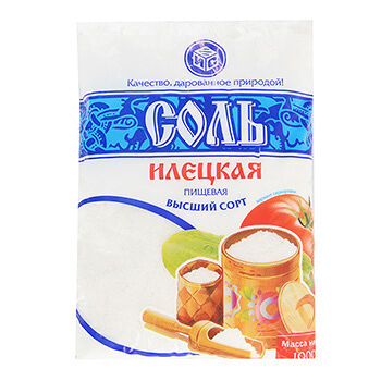 Соль Илецкая помол №1 нейодированная 1кг