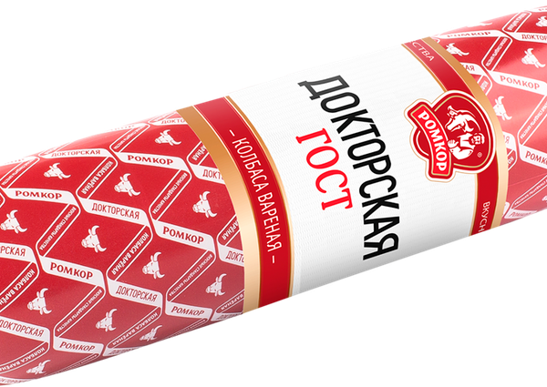 Колбаса РОМКОР Докторская вар.ГОСТ катА вес до 600г