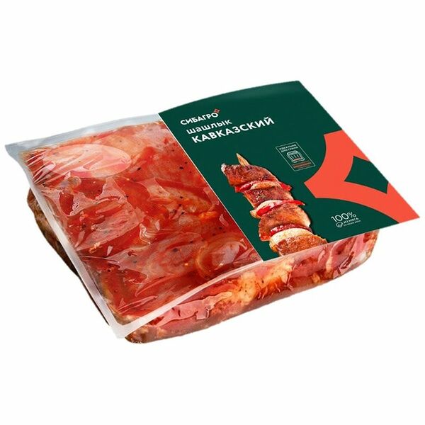 Шашлык свиной Сибагро Кавказский охлажденный 1кг