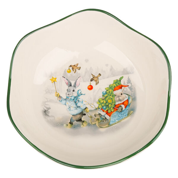 Millimi веселый кролик салатник, 21.5х7.5 см, керамика