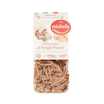 Изделия макаронные феттучини с белыми грибами ручной работы, Michelis