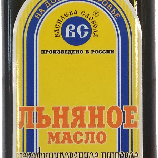 Масло льняное Василева слобода пищевое с/б нераф. 0,5л