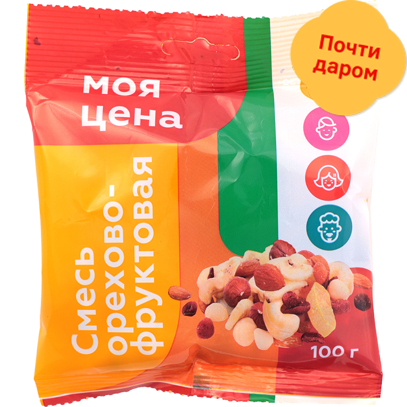 

Смесь Моя Цена фруктово-ореховая жареная