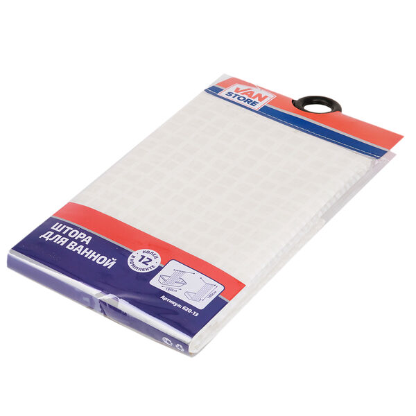 Занавеска для ванной комнаты Квадраты, 180х180 см, PEVA