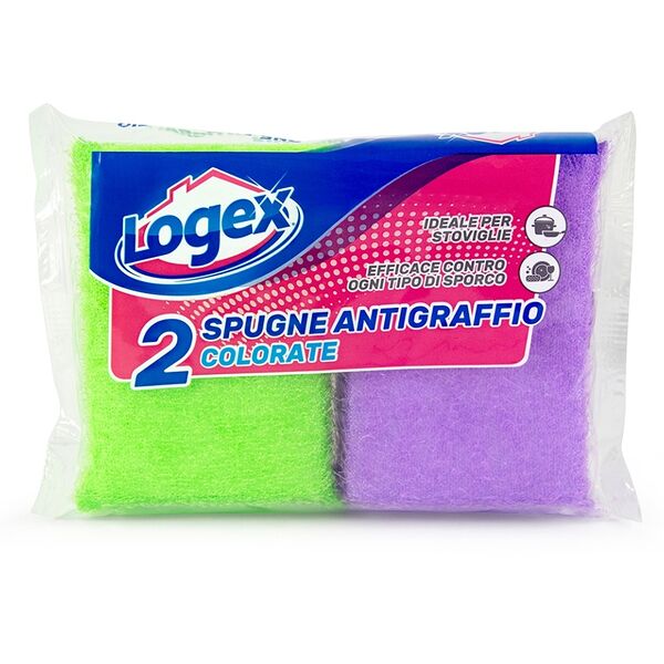 Губка хозяйственная Logex не царапающая поверхности 2шт., Италия