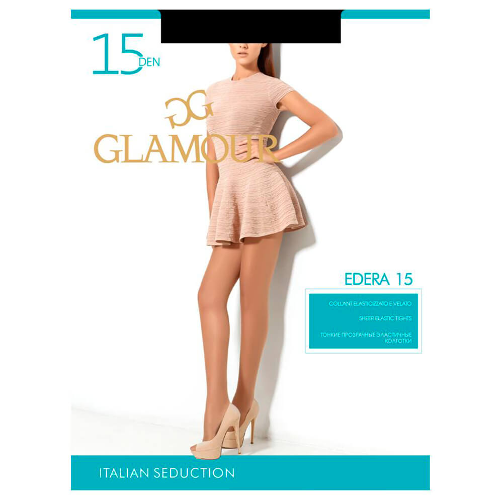 

Колготки женские Glamour Edera 15 den р.4 nero