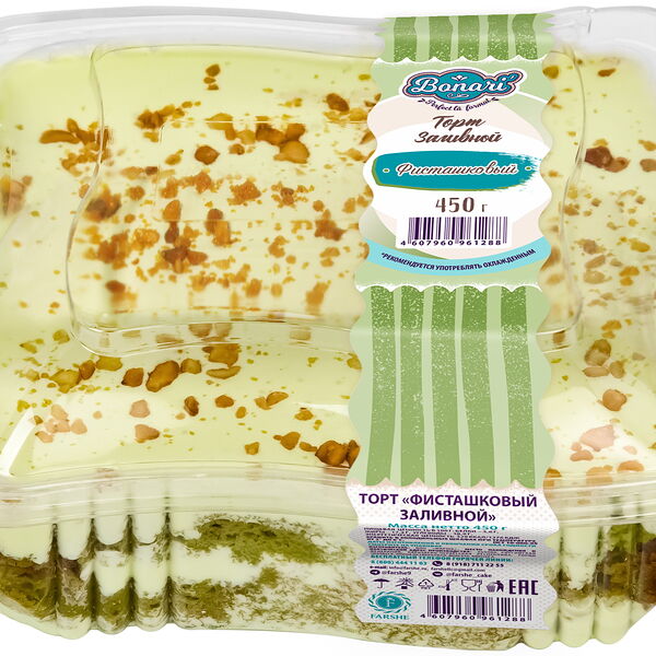 Торт Farshe Настоящий десерт фисташковый заливной