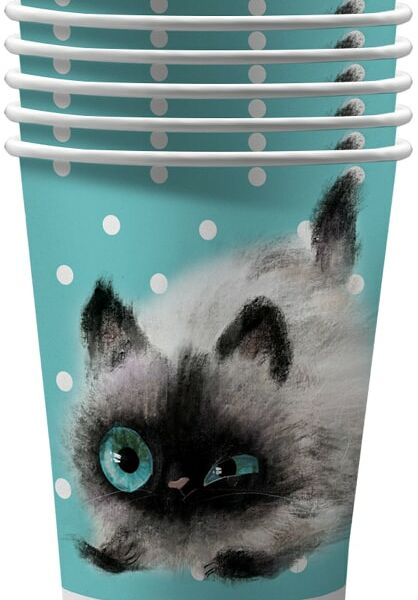 Стаканы бумажные ND Play Кот и рыбка 250мл*6шт