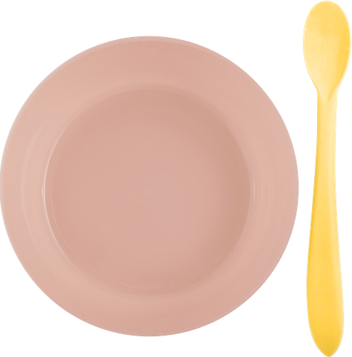 Тарелка детская 365 дней с ложечкой в ассортименте