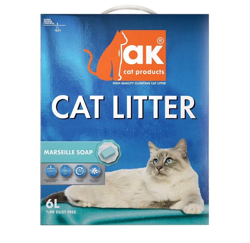 

Наполнитель Ak cat для кошек Марсельское мыло 6л, Турция