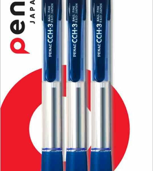 Ручка шариковая Penac СCН-3 цвет чернил: синий 0,7 мм, 3 шт.